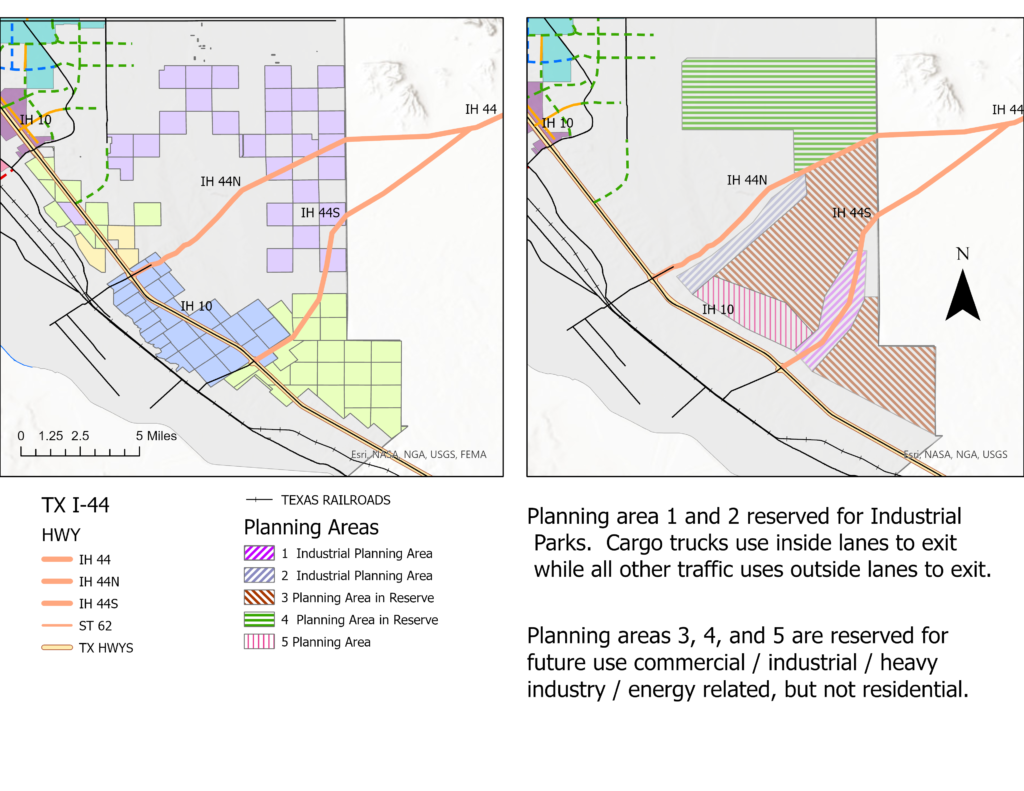 Proposed industrial park corridors